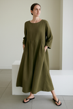 Robe Longue en Lin | 100 % Lin | Élégance Minimaliste & Confort Naturel