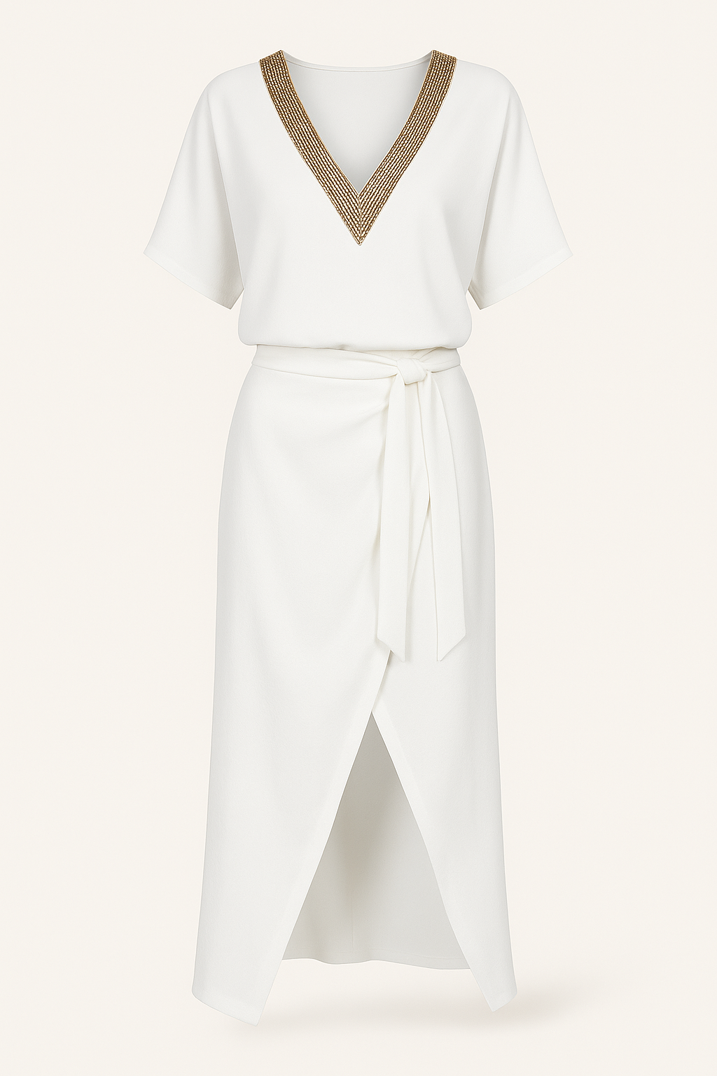 Robe Élégante Col V | Chic | Légère & Aérée