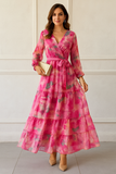 Robe Longue Portefeuille Fleurie | Romantique & Fluide | Parfaite pour les Mariages et Événements d'Été