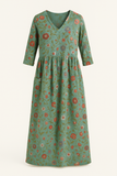 Robe Longue Fleurie | Bohème et Confortable | Parfaite pour le Printemps et l'Été