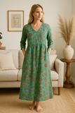 Robe Longue Fleurie | Bohème et Confortable | Parfaite pour le Printemps et l'Été