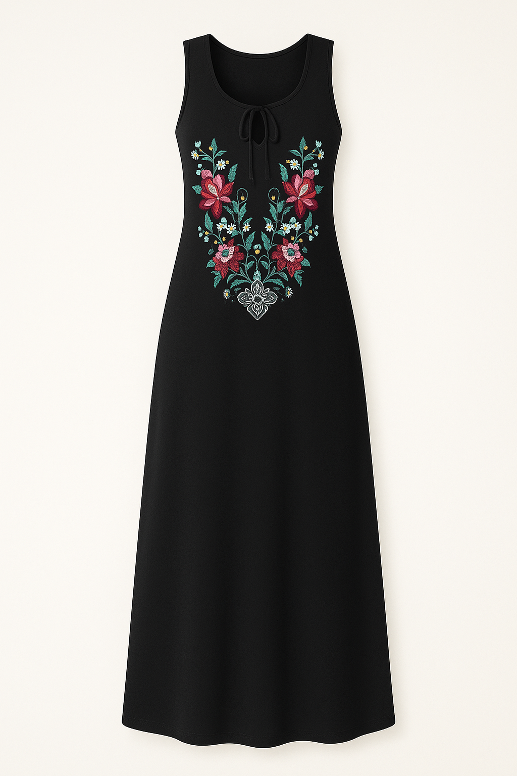 Robe Bohème Brodée | Mélange de Coton | Légère et Aérienne