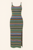 Robe Longue Moulante Tricotée Colorée | Vibrante | Indispensable d'Été