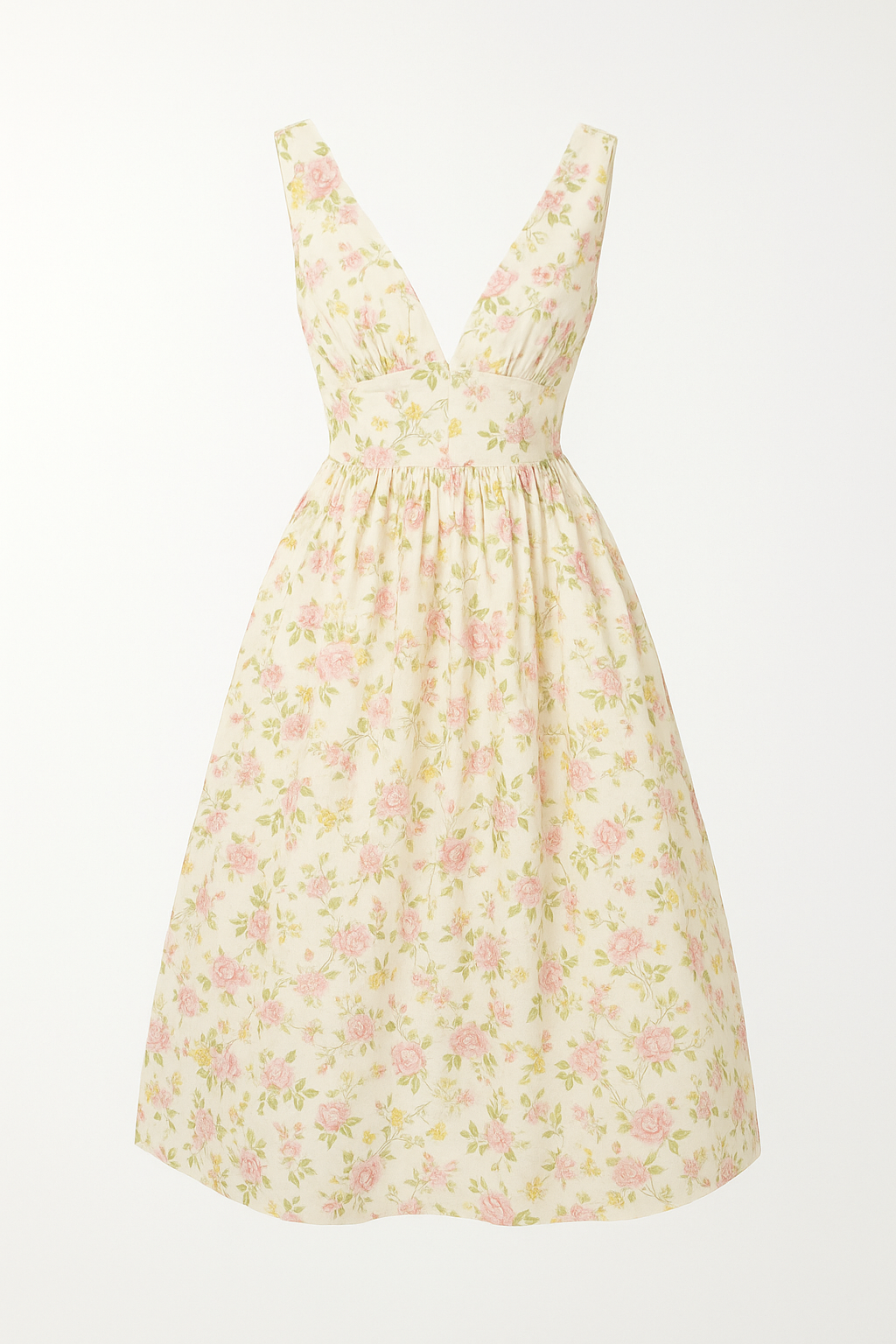 Robe Midi Vintage Sans Manches Fleurie | Romantique | Élégance Légère
