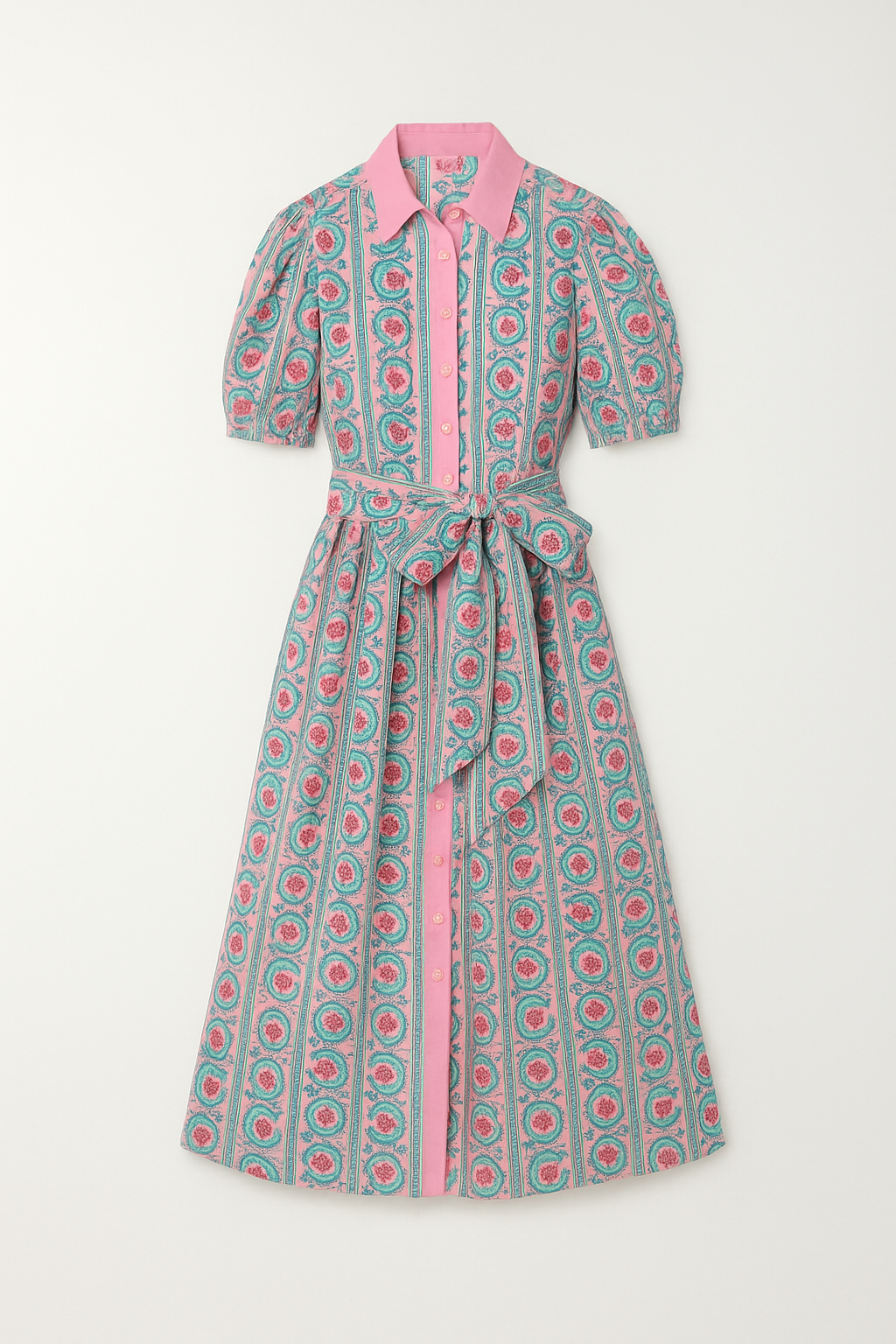 Robe Midi Bohème Fleurie Boutonnée | Mélange de Coton | Vive et Féminine