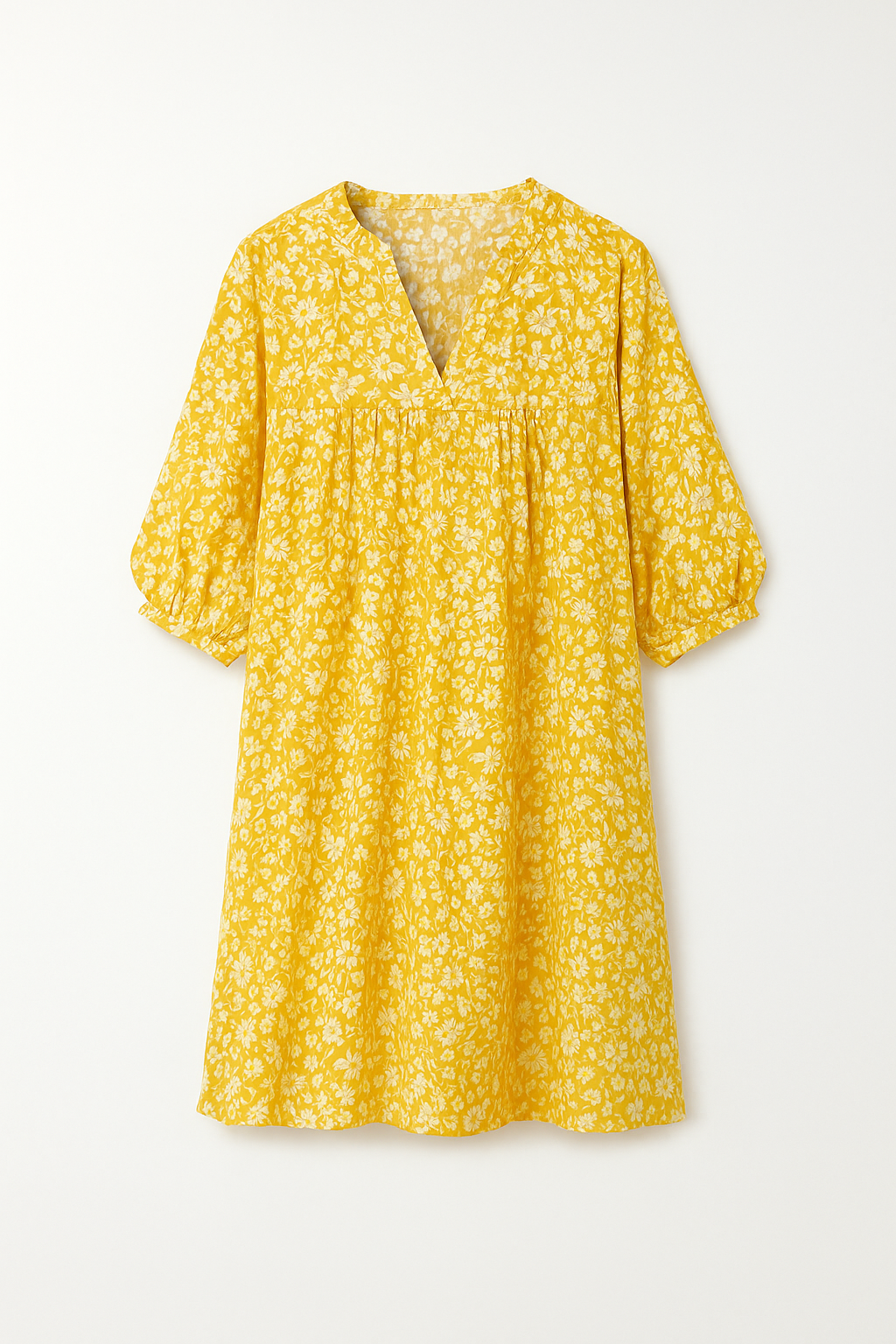 Robe Tunique Bohème Fleurie | Mélange de Coton Léger | Vive et Aérienne