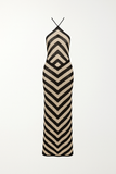 Robe Longue en Maille à Motif Chevron | Audacieuse | Chic Estival
