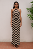 Robe Longue en Maille à Motif Chevron | Audacieuse | Chic Estival