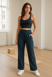 Pantalon Taille Haute à Jambes Larges | Polyvalent | Confortable et Moderne
