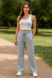 Pantalon Évasé en Molleton | Doux & Extensible | Décontracté & Tendance