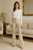 Pantalon Évasé à Sequins | Glamour et Audacieux | Parfait pour les Soirées et Événements