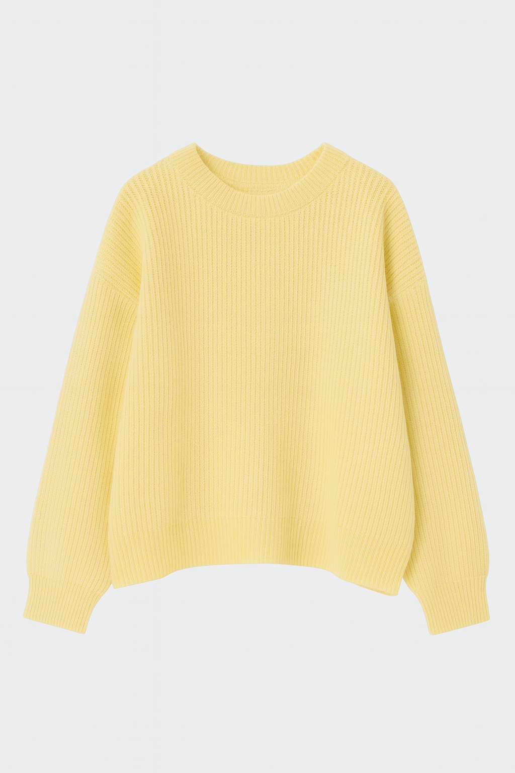 Pull en maille côtelée | Col rond | Coupe décontractée | Tissu doux