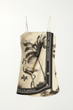Robe Foulard Tropicale | Coupe Courte | Imprimé Palmiers Élégant