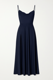 Robe de Soirée en Satin | Décolleté Drapé | Élégance avec Fente Haute