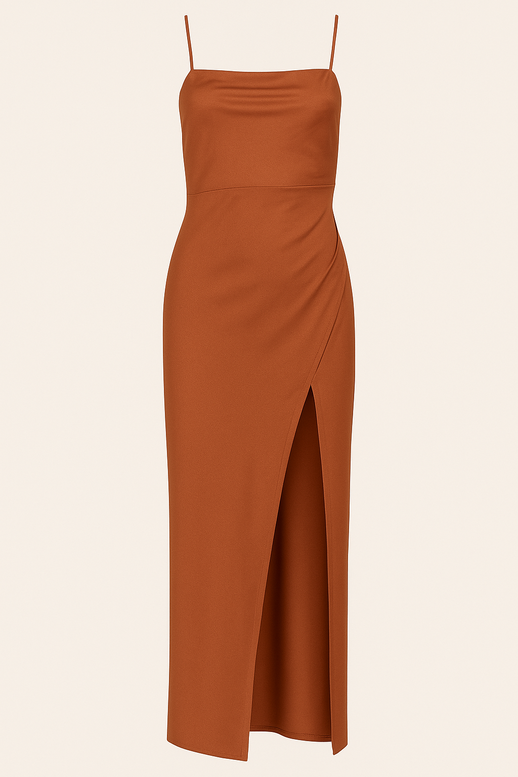 Robe Longue en Satin | Bretelles Fines | Élégante et Fluide