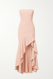 Robe Bustier à Volants | Élégante & Glamour | Parfaite pour Mariages et Grandes Occasions