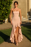 Robe Bustier à Volants | Élégante & Glamour | Parfaite pour Mariages et Grandes Occasions