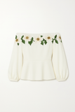 Blouse Épaules Dénudées Brodée | Élégante | Féminine & Chic