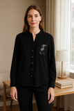 Chemise Poche à Paillettes | Légère | Style Chic au Quotidien