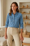 Chemise en Jean | Coupe Classique | Basique Décontracté du Quotidien