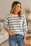 Pull Oversize Rayé | Maille Douce | Décontracté & Tendance