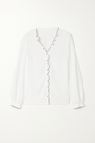 Blouse Élégante à Volants | Chic | Féminine et Classique