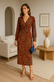 Robe Midi Imprimée Bohème | Élégante | Chic & Fluide