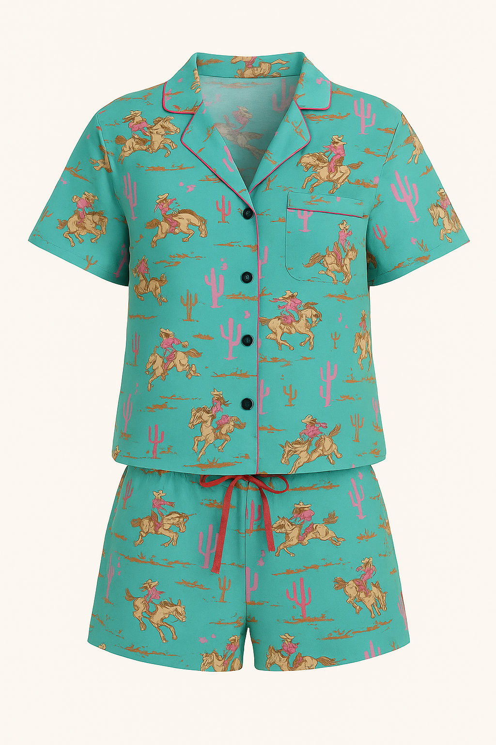 Pyjama Imprimé | Bleu Aruba | Amusant, Décontracté & Doux