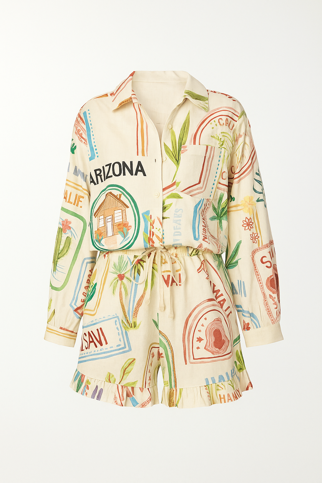 Chemise Oversize Imprimée | Graphismes Colorés | Légère et Décontractée