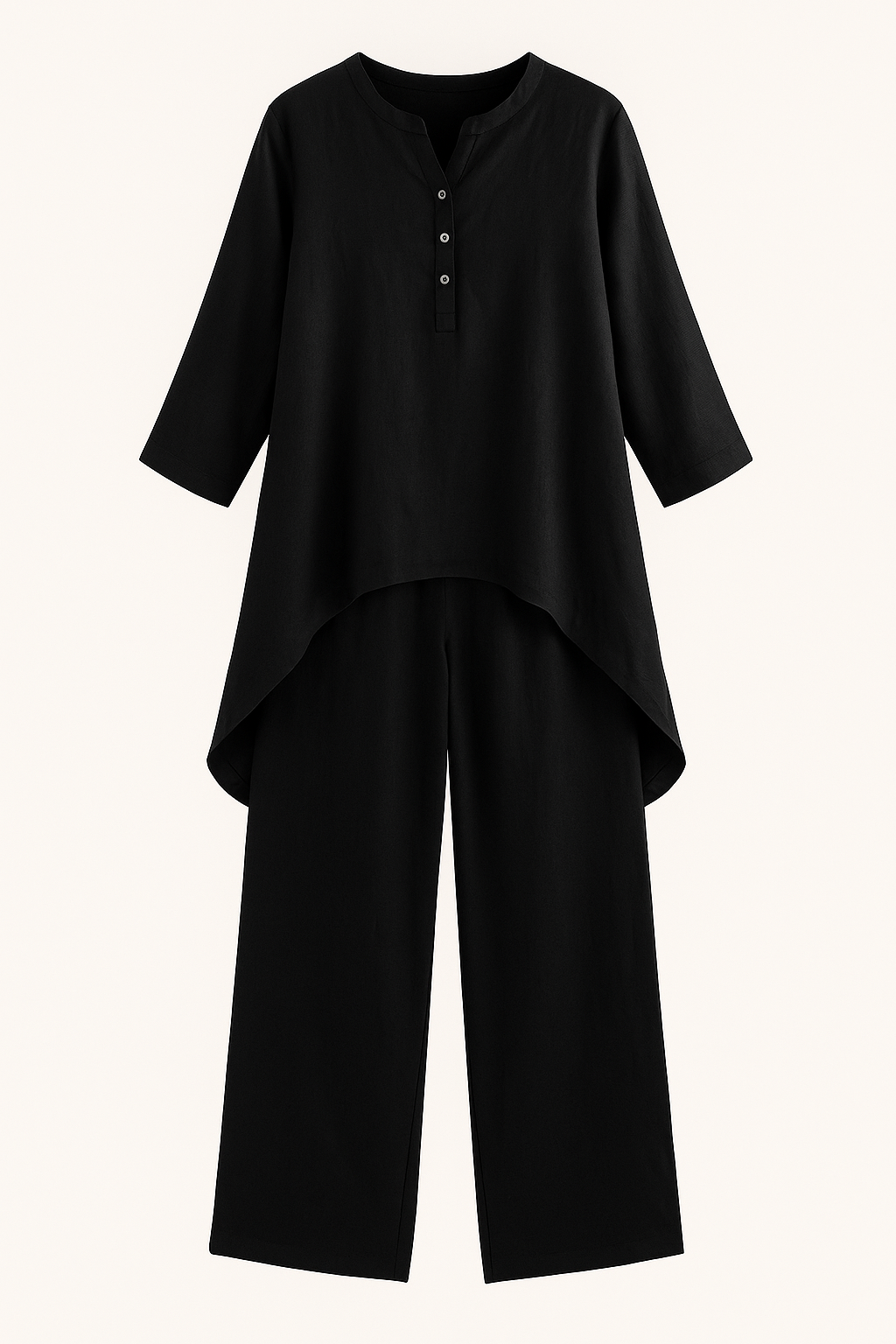 Ensemble Deux Pièces en Lin | Léger & Fluide | Parfait pour un Look Estival Élégant