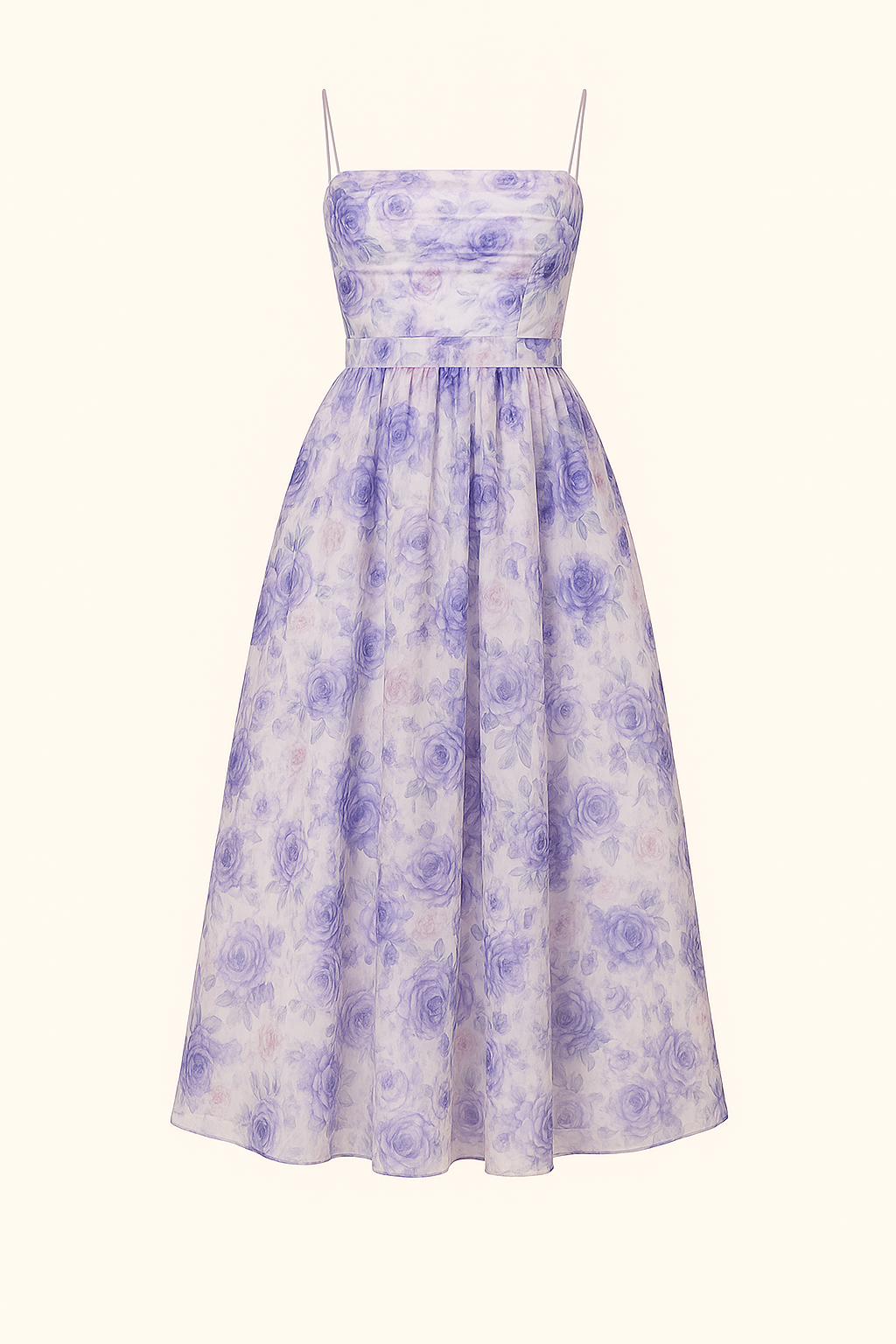 Robe Midi Fleurie | Bretelles Fines | Romantique et Élégante