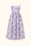 Robe Midi Fleurie | Bretelles Fines | Romantique et Élégante
