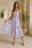 Robe Midi Fleurie | Bretelles Fines | Romantique et Élégante