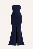 Robe Longue Bustier | Coupe Sculptée | Drapé Élégant