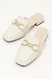 Mocassins Ouverts | Chaîne Ornée | Élégants & Confortables
