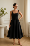 Robe Midi Évasée Élégante | Sans Manches | Intemporelle et Chic
