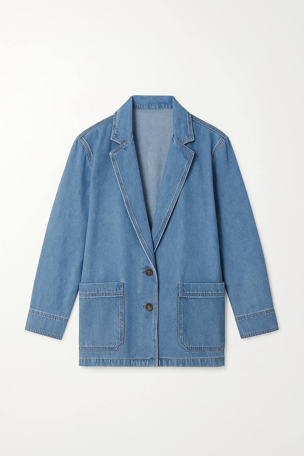 Veste Blazer en Jean | Coupe Décontractée | Basique du Quotidien