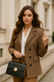 Blazer à Carreaux | Style Vintage | Incontournable Casual Chic