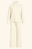 Ensemble Lounge en Maille | Blanc | Confort Élégant & Style Minimal