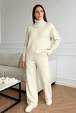 Ensemble Lounge en Maille | Blanc | Confort Élégant & Style Minimal