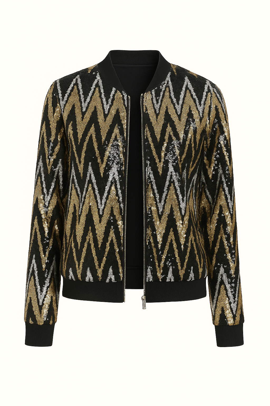 Blouson Bomber à Sequins | Glamour & Tendance | Pièce Statement