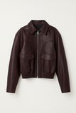Veste Bomber en Cuir | Élégante & Intemporelle | Look Premium