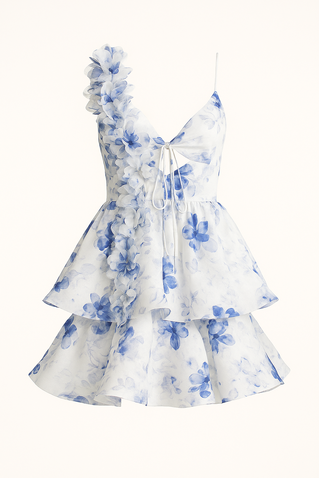 Mini-Robe Fleurie | Appliqué 3D | Élégance Cocktail