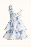 Mini-Robe Fleurie | Appliqué 3D | Élégance Cocktail