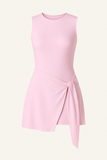 Robe Mini Asymétrique Portefeuille | Stretch Élégant | Minimaliste et Audacieuse