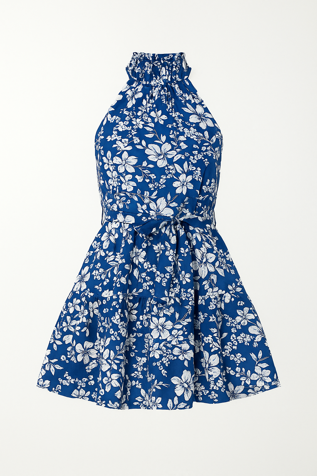 Robe Mini à Col Halter Fleurie | Chic | Ludique et Élégante