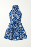 Robe Mini à Col Halter Fleurie | Chic | Ludique et Élégante