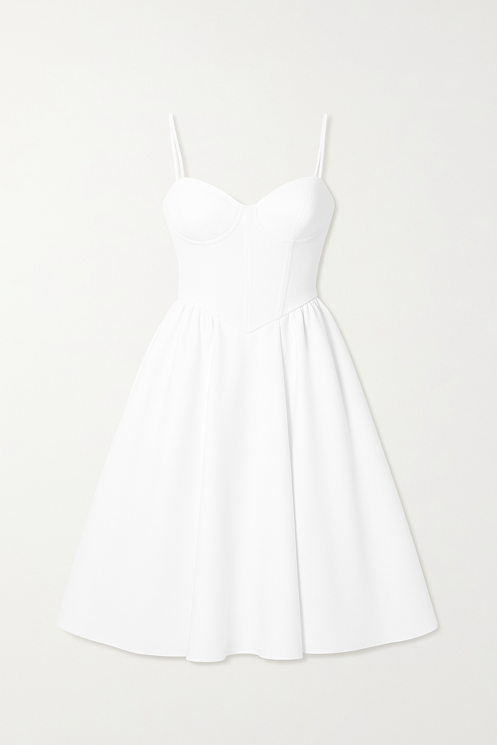 Robe Midi Corset Blanche | Élégante & Féminine | Parfaite pour les Occasions Spéciales