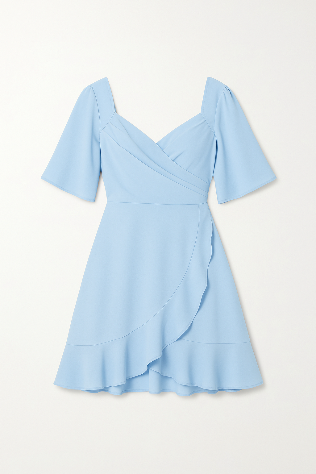 Robe Portefeuille à Manches Volantes | Élégance Légère | Parfaite pour Brunchs, Sorties & Été