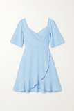 Robe Portefeuille à Manches Volantes | Élégance Légère | Parfaite pour Brunchs, Sorties & Été